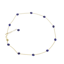 Collier en argent 925 - plaqué or - Lapis-lazuli - Instinct-AD
