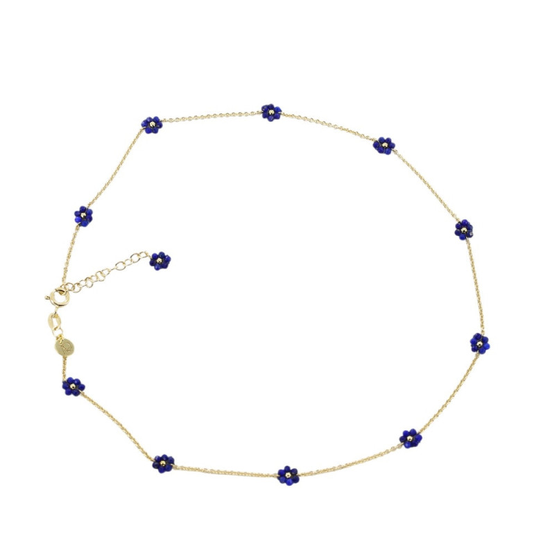 Collier en argent 925 - plaqué or - Lapis-lazuli - Instinct-AD