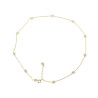 Collier fleurs perles blanches en argent 925 plaqué or – Bijou délicat