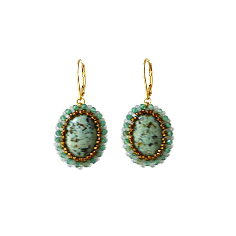 Boucles d'oreilles Turquoise Africaine - Instinct-AD