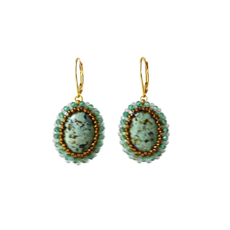 Boucles d'oreilles Turquoise Africaine - Instinct-AD