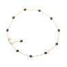 Collier Fleurs en Grenat – Argent 925 Plaqué Or -Instinct-AD