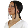 Créoles fleurs en perles blanches – Argent 925 plaqué or