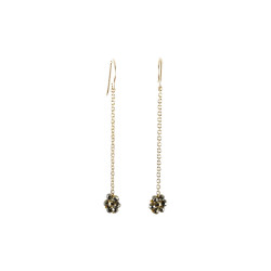 Boucles d’oreilles en pyrite – Argent 925 plaqué or - Collection Fleurette