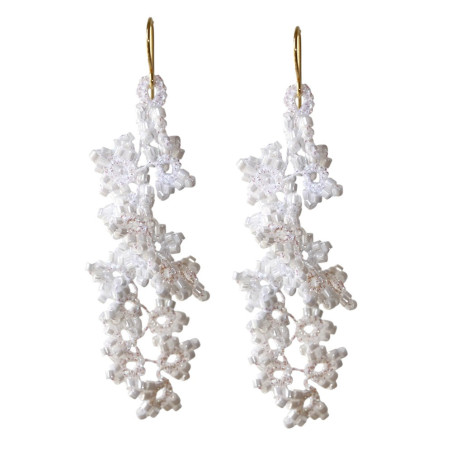Boucles d’oreilles de mariée en dentelle – Haute joaillerie textile