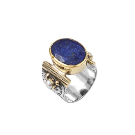 Bague ethnique argent 925 et lapis-lazuli – CANYON