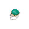 Bague en argent 925- cabochon turquoise et améthystes – Signée Canyon