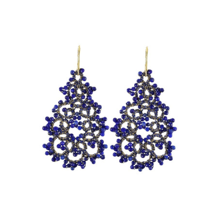 Boucles d’oreilles dentelle de frivolité -  Haute joaillerie textile