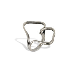 Bague feuille de ginkgo en argent 925 – Création BRUNO DA ROCHA