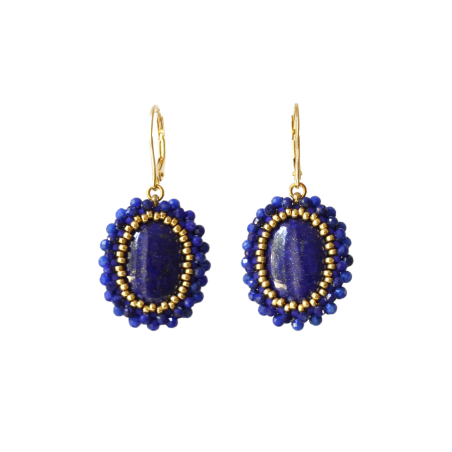 Boucles d'oreilles-lapis-lazuli-fait-main