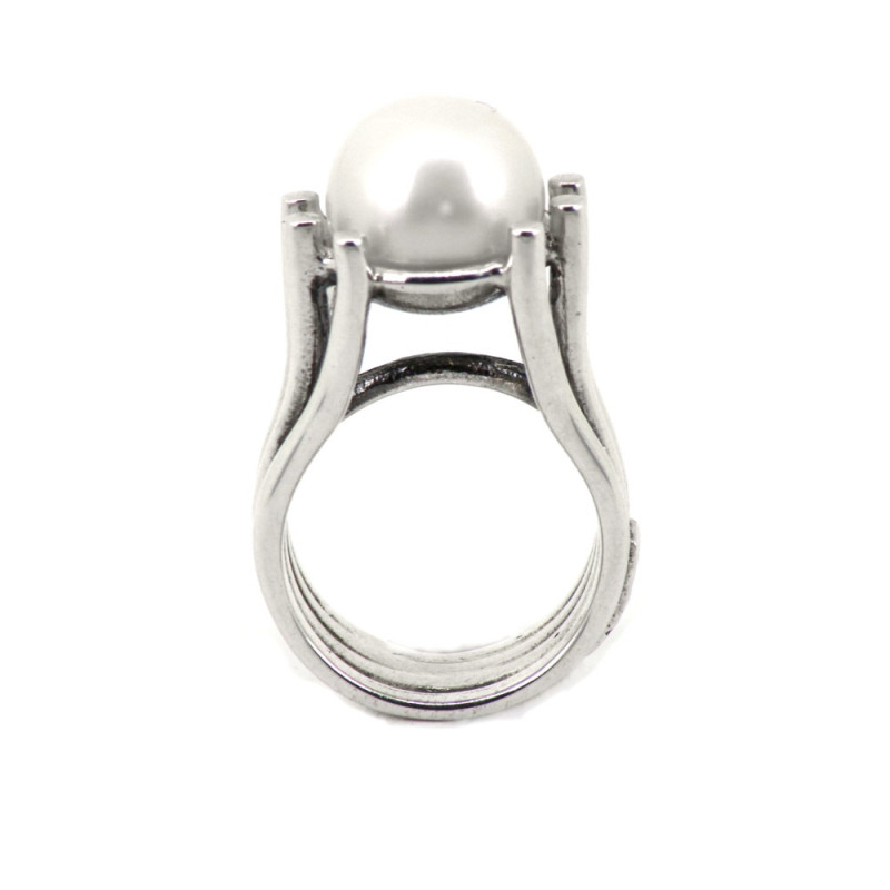 Bague en argent 925 avec perle blanche – BRUNO DA ROCHA