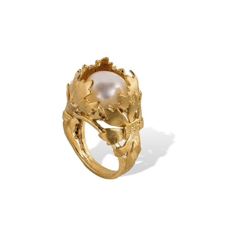 Bague créateur argent 925 plaqué or - perle baroque – BRUNO DA ROCHA