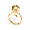 Bague réglable argent 925 plaqué or - perle céladon – BRUNO DA ROCHA