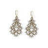 Boucles d’oreilles dentelle- Perles blanches- Bijoux artisanaux France