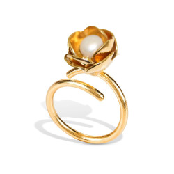 Bague Rose en vermeil et perle de culture – BRUNO DA ROCHA
