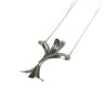 Collier sautoir argent 925 à motifs inversés – Bijou contemporain