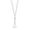 Collier triangle incurvé double chaînes argent 925 – BRUNO DA ROCHA