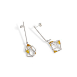 Boucles d’oreilles  losanges Argent 925 et émaux – BRUNO DA ROCHA