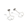 Boucles d’oreilles feuilles de Ginkgo - Argent 925 - signé BRUNO DA ROCHA