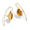 Boucles d’oreilles demi pendantes corolle en argent 925 plaqué or – Bruno Da Rocha
