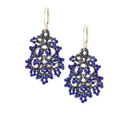 Boucles d’oreilles dentelle de frivolité -  Haute joaillerie textile