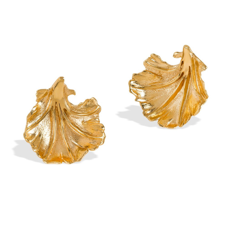 Boucles d’oreilles feuilles en argent 925 – Bijou signé Bruno Da Rocha
