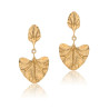 Boucles d’oreilles pendantes feuilles argent 925 plaqué or – BRUNO DA ROCHA