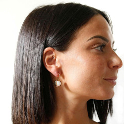 Boucles d’oreilles tulipe argent 925 plaqué or & perle baroque – Bruno Da Rocha