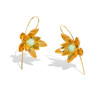 Boucles d’oreilles fleur lotus vermeil & perle eau douce – Bruno Da Rocha