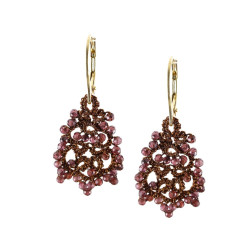 Boucles d’oreilles dentelle en frivolité – Haute joaillerie textile