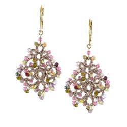 Boucles d’oreilles en dentelle  – Haute joaillerie textile d’exception