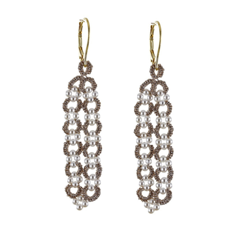 Boucles d'Oreilles CHICOREE perles