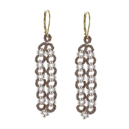 Boucles d'Oreilles CHICOREE perles