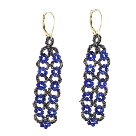 Boucles d'Oreilles CHICOREE Lapis-lazuli