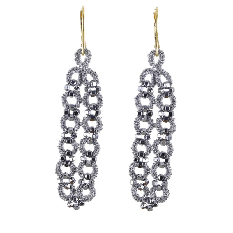 Boucles d'Oreilles CHICOREE Hématite