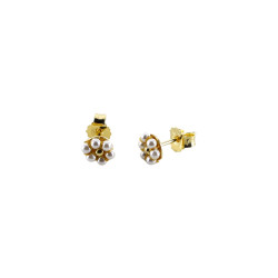 Boucles d'Oreilles BO PUCES FLEURETTE Perles