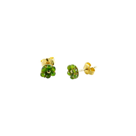 Boucles d'Oreilles BO PUCES FLEURETTE Diopside