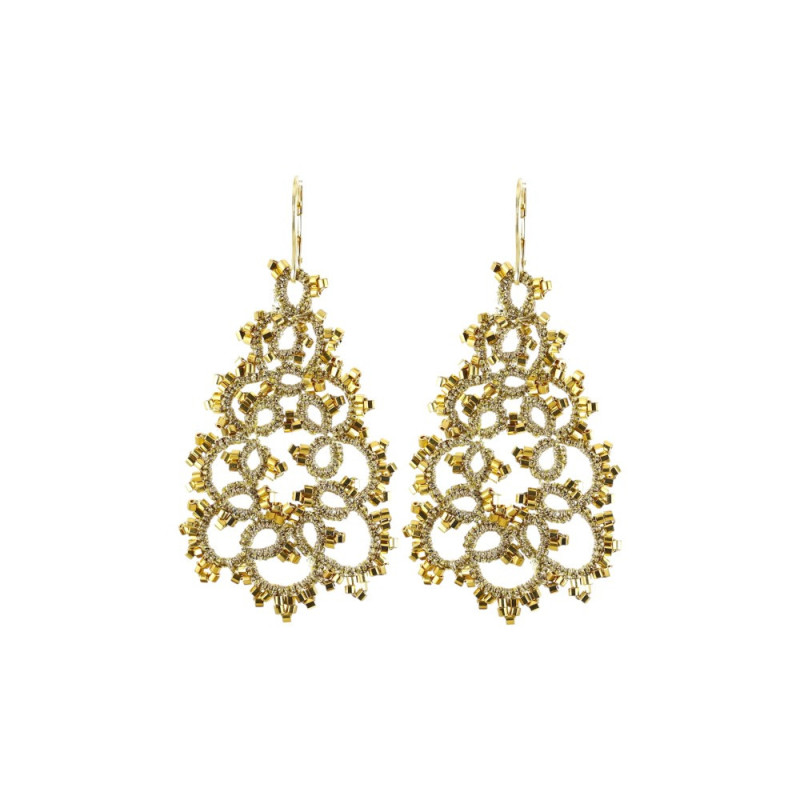 Boucles d’oreilles dentelle – Perles Miyuki | Bijoux artisanaux France