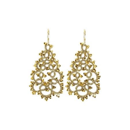 Boucles d’oreilles dentelle – Perles Miyuki | Bijoux artisanaux France