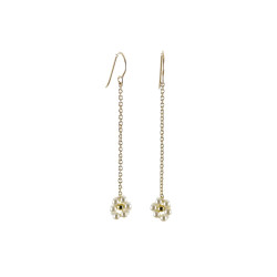 Boucles d'Oreilles FLEURETTE CHAÎNE Perles
