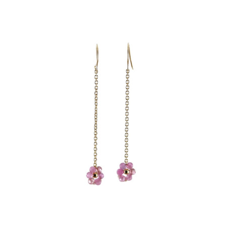 Boucles d'Oreilles FLEURETTE CHAÎNE Tourmaline