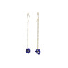 Boucles d'Oreilles FLEURETTE CHAÎNE Lapis-lazuli