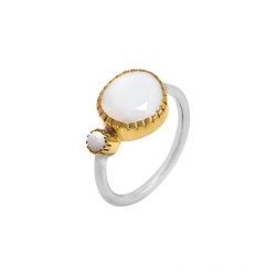 Bague THAIS Calcédoine Nacre