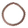 Collier Madeline en frivolité et grenat | Ras de cou artisanal