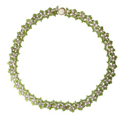Collier Madeline en dentelle et Diopside | Ras de cou artisanal