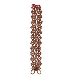 Bracelet Madeline en grenat fait main – Dentelle de frivolité