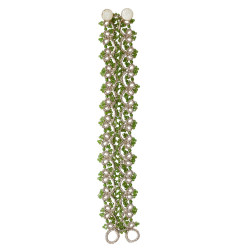 Bracelet Madeline en diopside fait main – Dentelle de frivolité