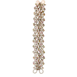 Bracelet Madeline en grenat fait main – Dentelle de frivolité