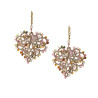 Boucles d’oreilles Love cœur en frivolité & tourmaline