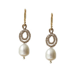 Boucles d’oreilles perle baroque fait main en France | Étincelles de Bonheur